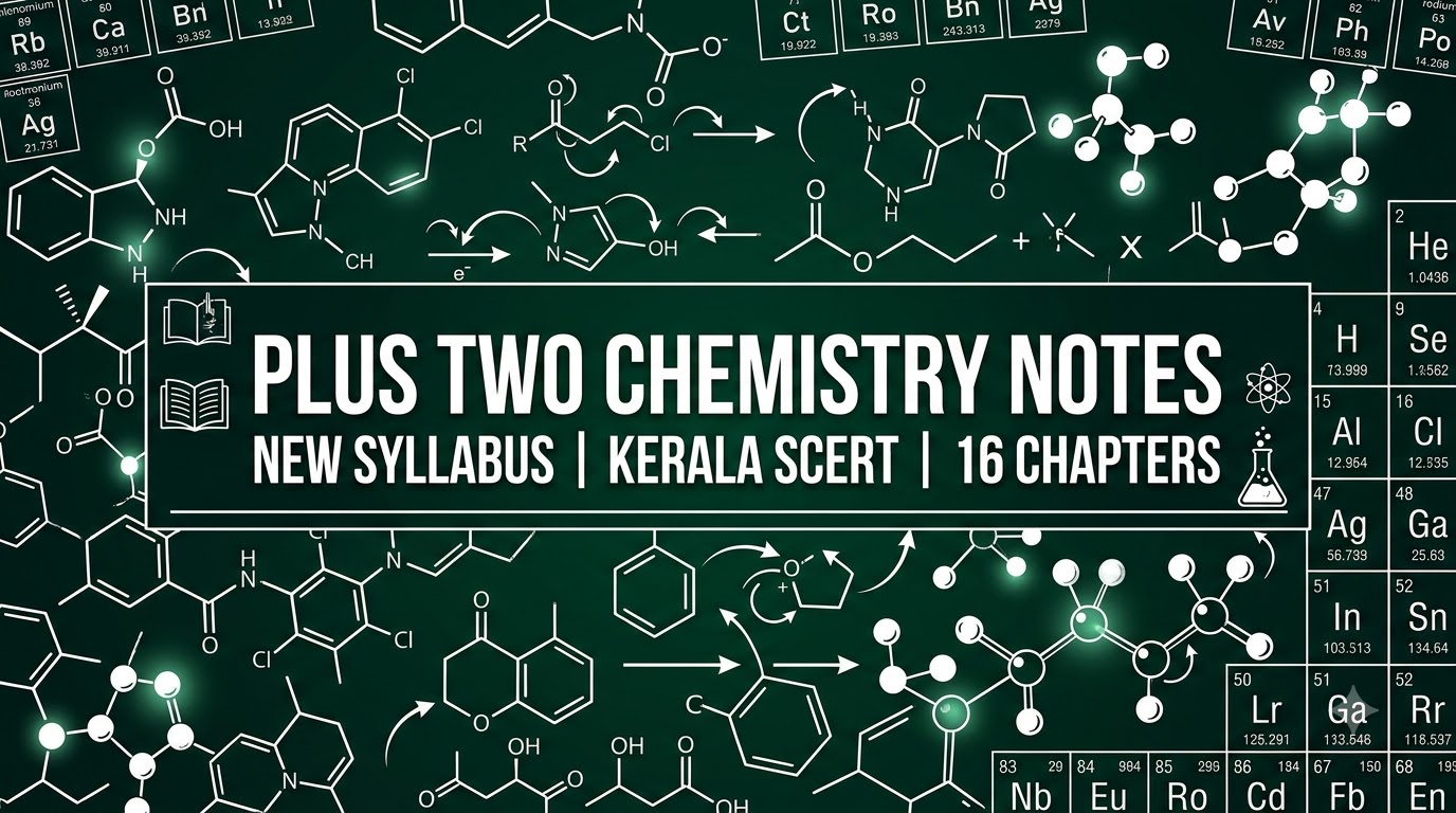 Plus Two Chemistry Notes (New Syllabus) | Kerala SCERT Chapter Wise PDF Download
