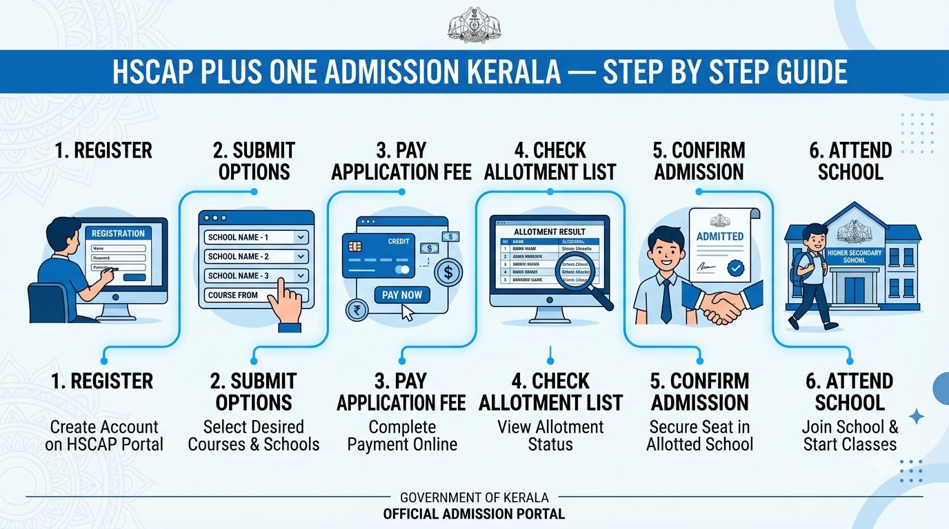 HSCAP Plus One Admission Kerala — Complete Step-by-Step Guide