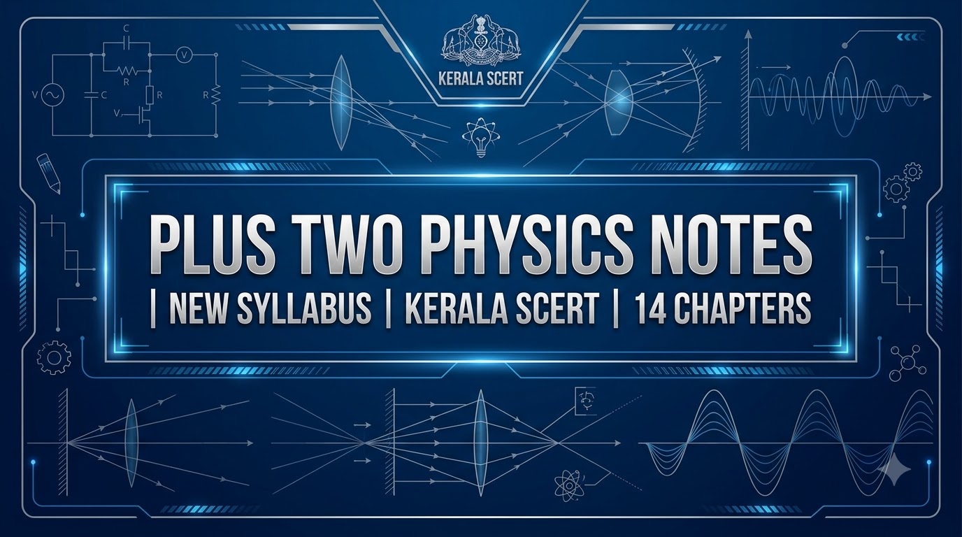 Plus Two Physics Notes (New Syllabus) | Kerala SCERT Chapter Wise PDF Download