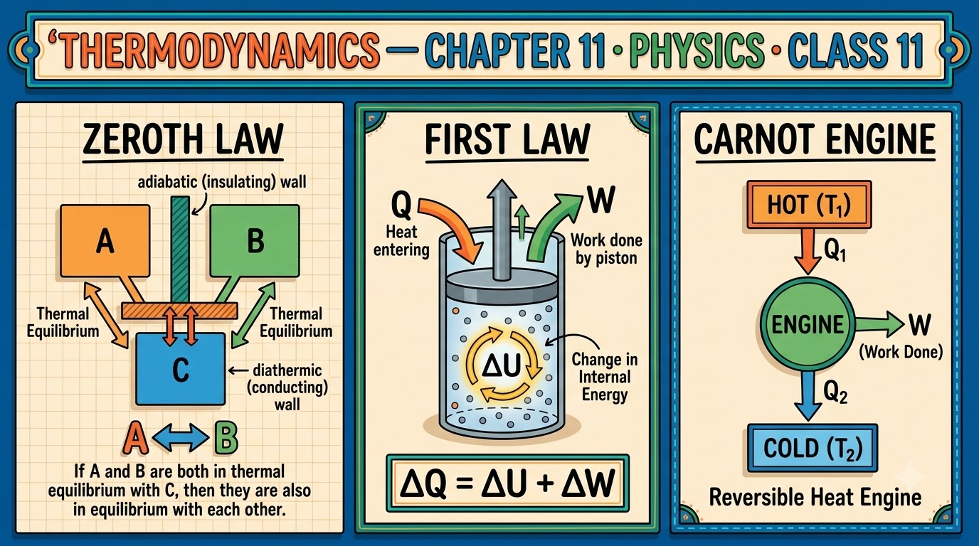 Thermodynamics Class 11 Questions and Answers | Kerala Plus One Physics Chapter 11 Notes pdf | താപഗതിശാസ്ത്രം ചോദ്യോത്തരങ്ങൾ